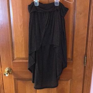 Dark Gray High-Low Skirt